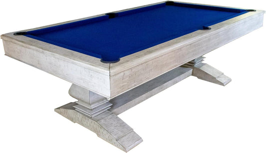 8 Foot Driftwood Finish Pool Table with Ready to Play Accessories